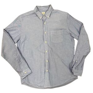 J. Crew Men’s Light Blue Classic Oxford Button-Down Casual Shirt Size Medium